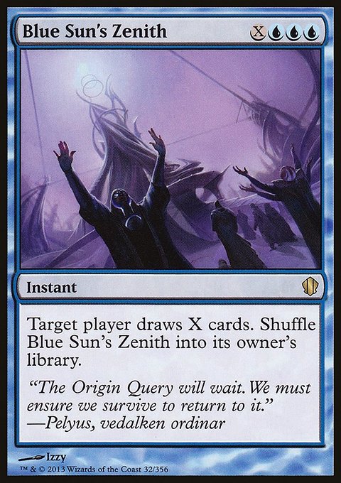 Blue Sun's Zenith, Commander 2013 #32, Magic: The Gathering card