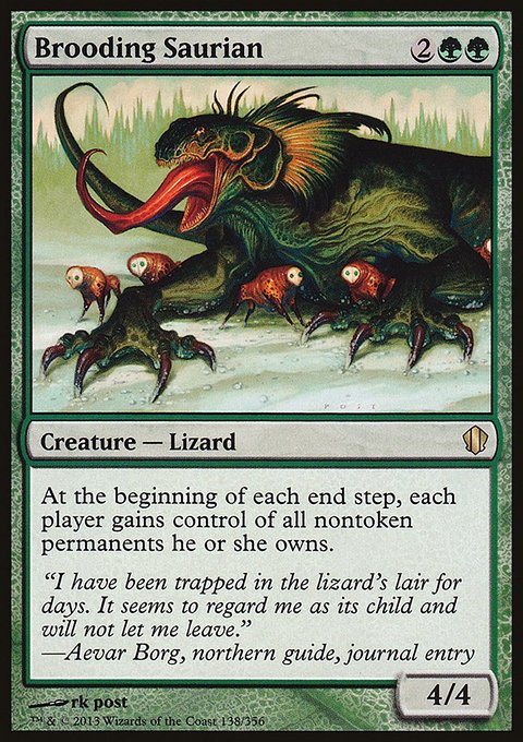 Brooding Saurian, Commander 2013 #138, Magic: The Gathering card
