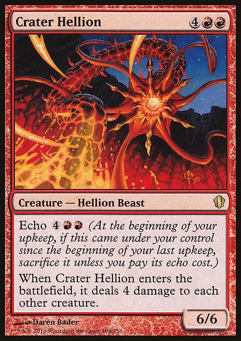 Crater Hellion, Commander 2013 #104, Magic: The Gathering card