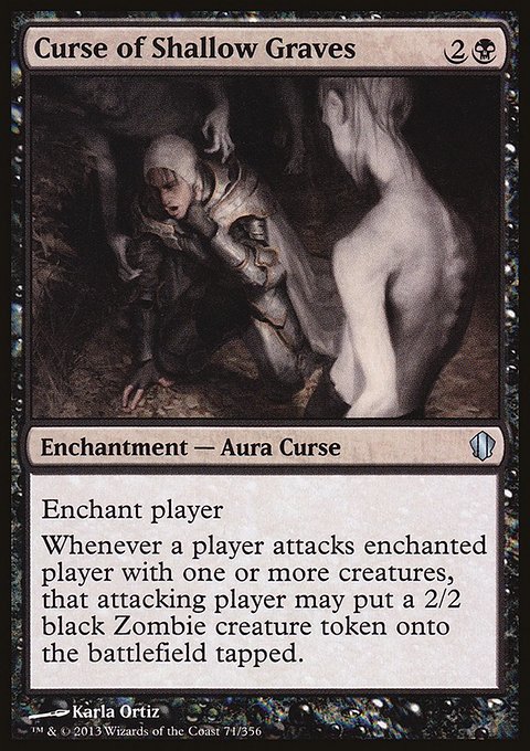 Curse of Shallow Graves, Commander 2013 #71, Magic: The Gathering card