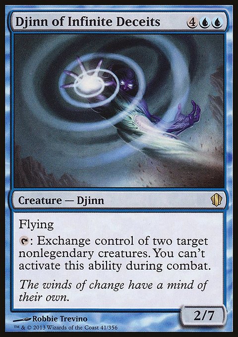 Djinn of Infinite Deceits, Commander 2013 #41, Magic: The Gathering card