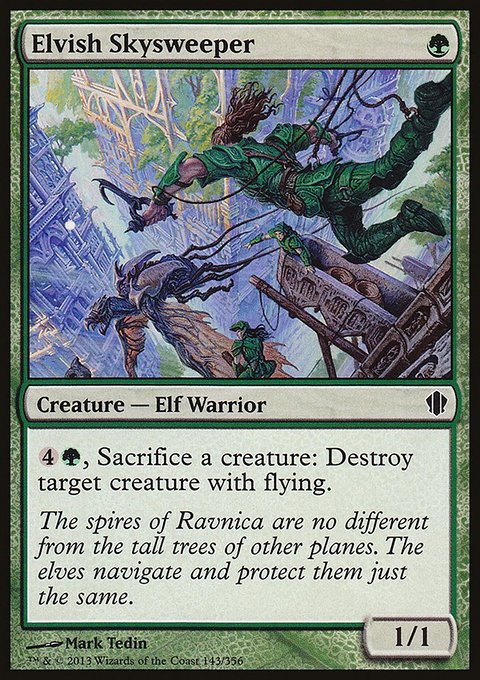 Elvish Skysweeper, Commander 2013 #143, Magic: The Gathering card