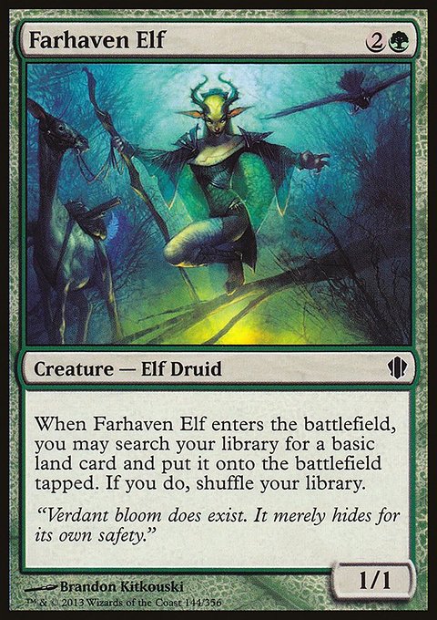Farhaven Elf, Commander 2013 #144, Magic: The Gathering card