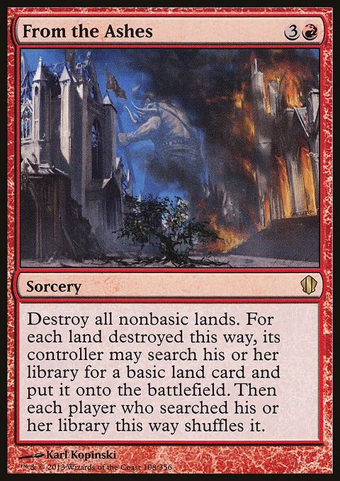 From the Ashes, Commander 2013 #108, Magic: The Gathering card