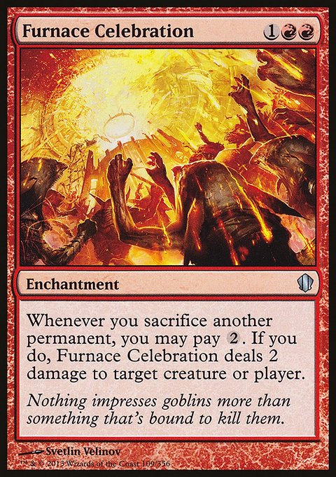 Furnace Celebration, Commander 2013 #109, Magic: The Gathering card