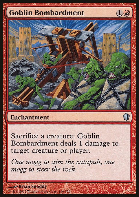 Goblin Bombardment, Commander 2013 #110, Magic: The Gathering card