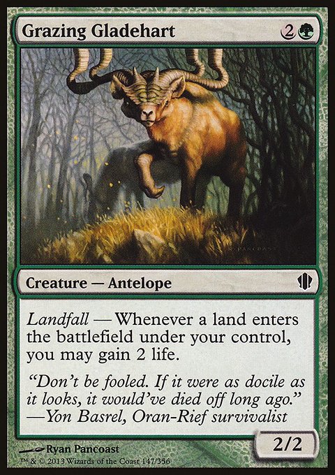 Grazing Gladehart, Commander 2013 #147, Magic: The Gathering card