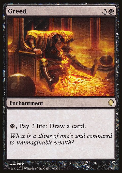 Greed, Commander 2013 #79, Magic: The Gathering card