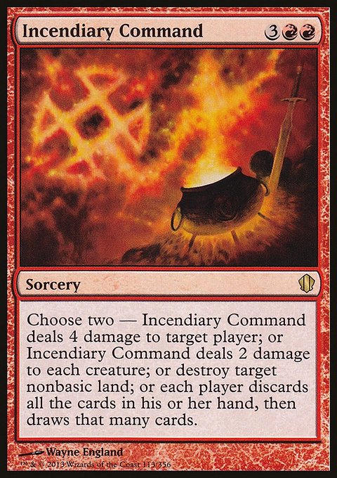 Incendiary Command, Commander 2013 #113, Magic: The Gathering card