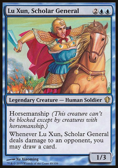 Lu Xun, Scholar General, Commander 2013 #49, Magic: The Gathering card