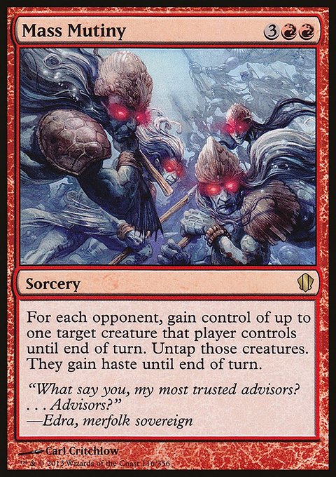 Mass Mutiny, Commander 2013 #116, Magic: The Gathering card