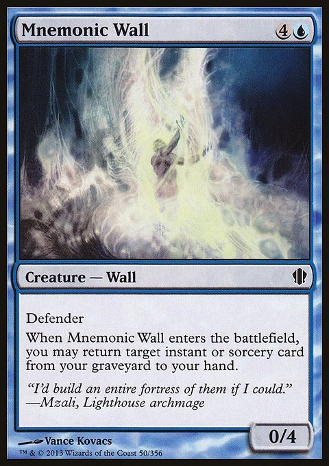 Mnemonic Wall, Commander 2013 #50, Magic: The Gathering card