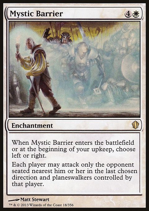 Mystic Barrier, Commander 2013 #18, Magic: The Gathering card