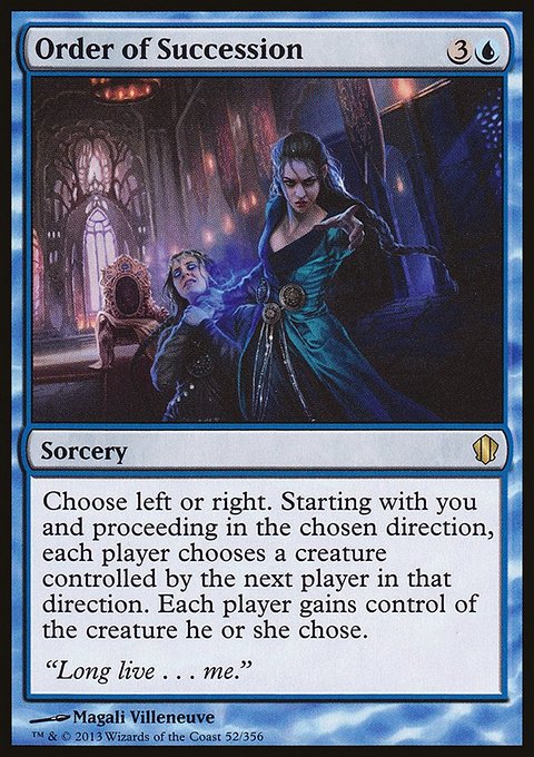 Order of Succession, Commander 2013 #52, Magic: The Gathering card