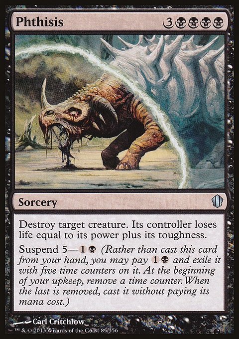 Phthisis, Commander 2013 #85, Magic: The Gathering card