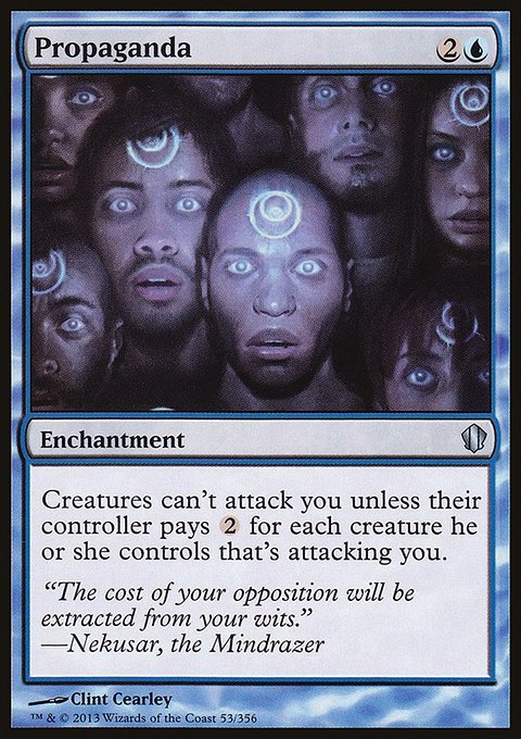 Propaganda, Commander 2013 #53, Magic: The Gathering card
