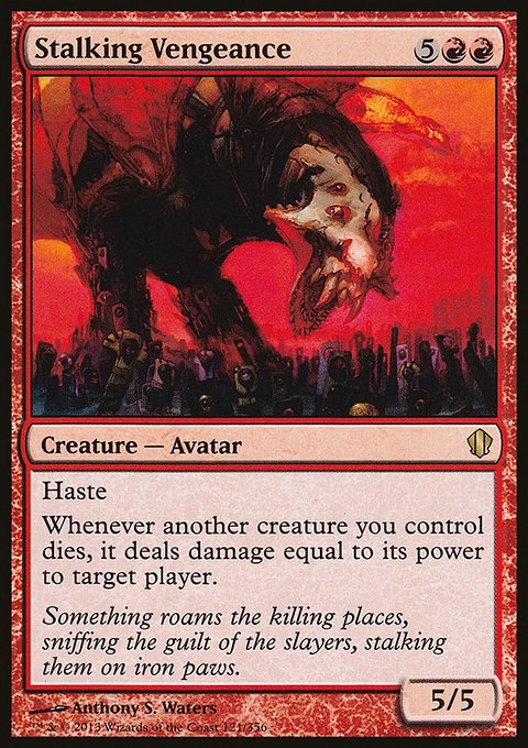Stalking Vengeance, Commander 2013 #121, Magic: The Gathering card