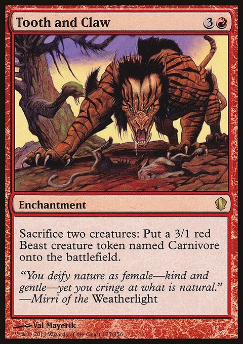 Tooth and Claw, Commander 2013 #127, Magic: The Gathering card