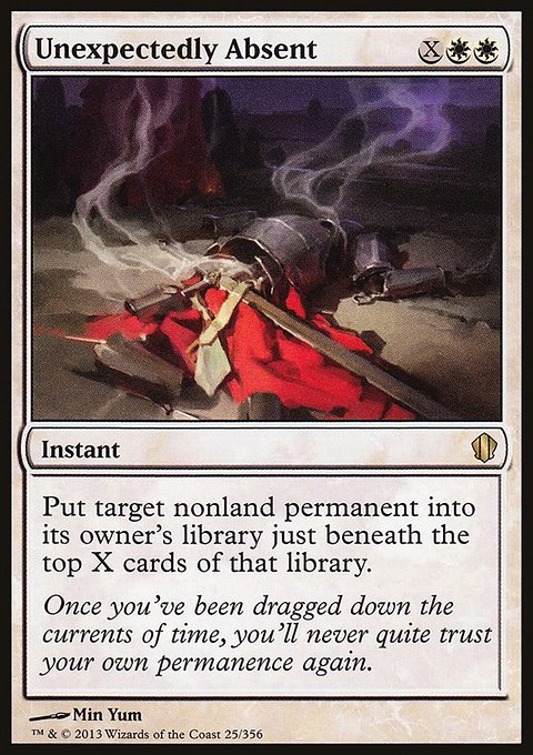 Unexpectedly Absent, Commander 2013 #25, Magic: The Gathering card