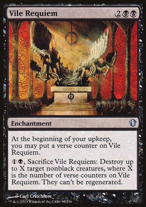 Vile Requiem, Commander 2013 #98, Magic: The Gathering card