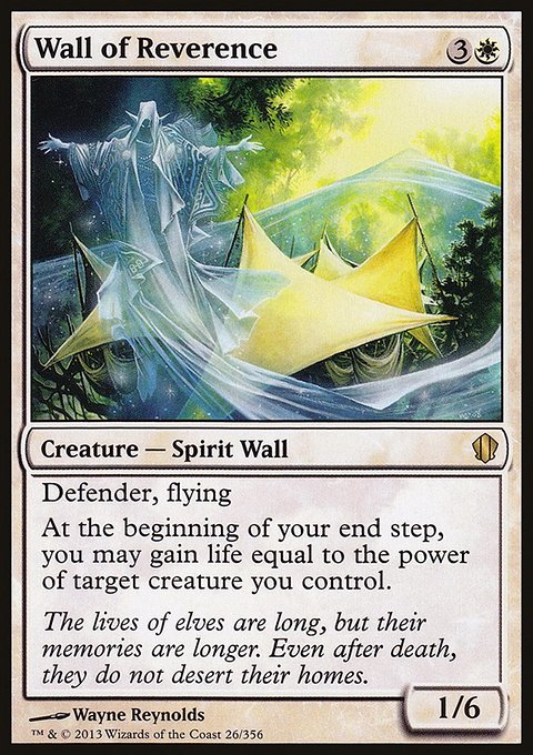 Wall of Reverence, Commander 2013 #26, Magic: The Gathering card