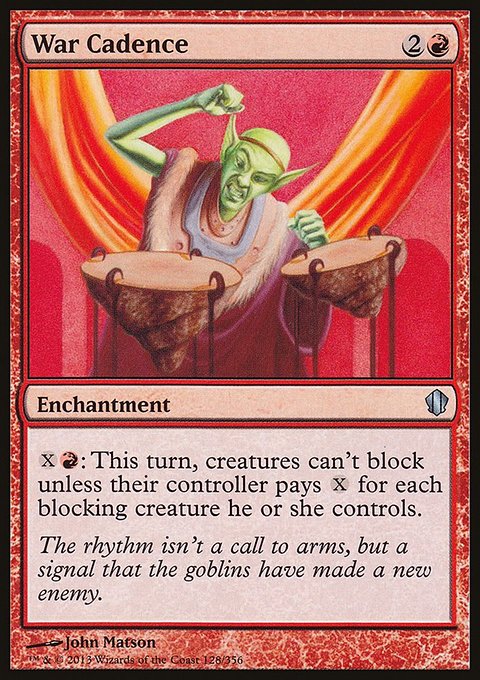 War Cadence, Commander 2013 #128, Magic: The Gathering card