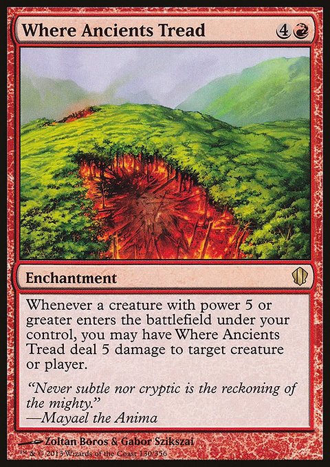 Where Ancients Tread, Commander 2013 #130, Magic: The Gathering card