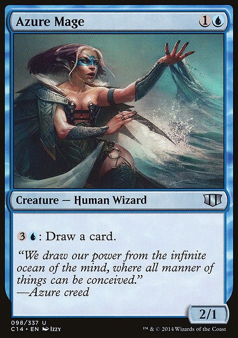 Azure Mage, Commander 2014 #98, Magic: The Gathering card