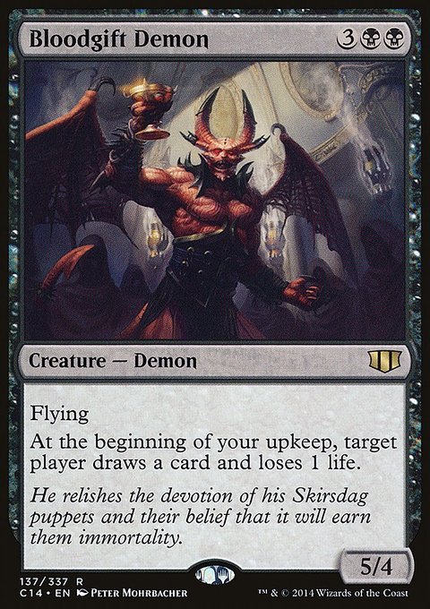 Bloodgift Demon, Commander 2014 #137, Magic: The Gathering card
