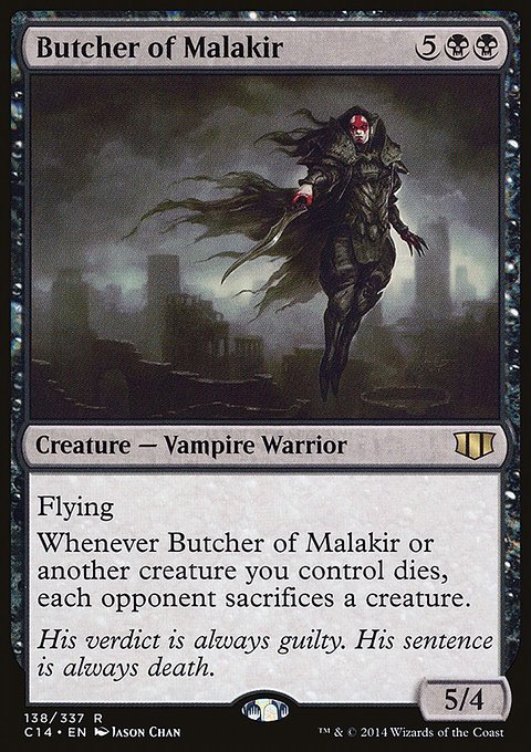 Butcher of Malakir, Commander 2014 #138, Magic: The Gathering card