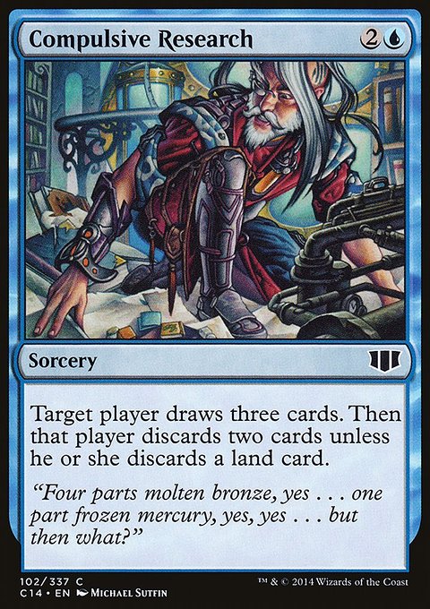 Compulsive Research, Commander 2014 #102, Magic: The Gathering card