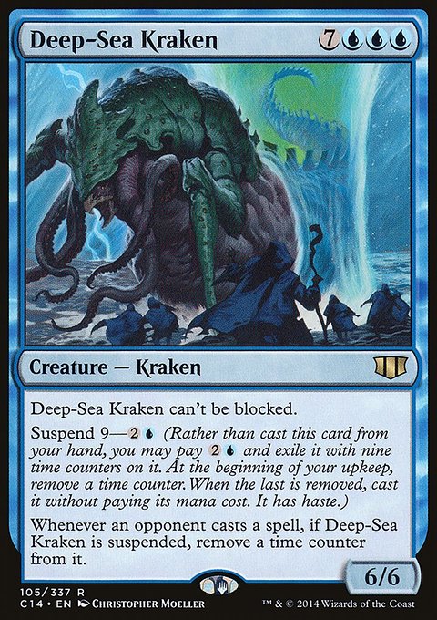 Deep-Sea Kraken, Commander 2014 #105, Magic: The Gathering card