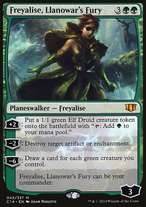 Freyalise, Llanowar's Fury, Commander 2014 #43, Magic: The Gathering card