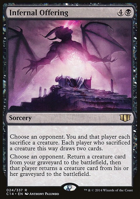 Infernal Offering, Commander 2014 #24, Magic: The Gathering card