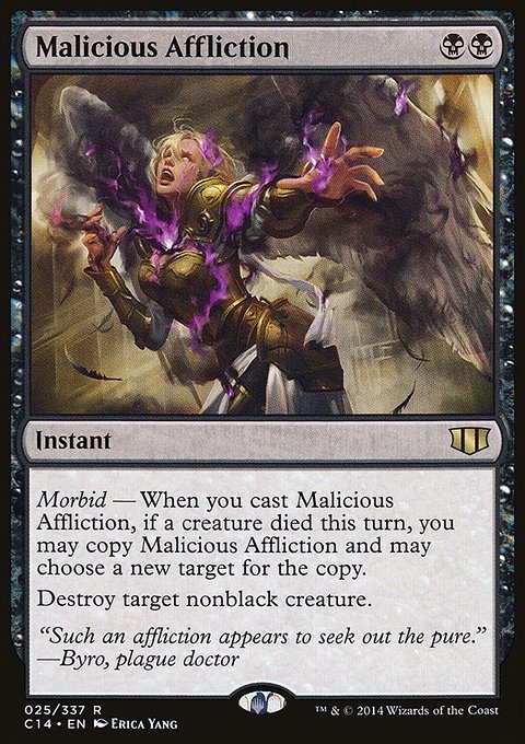 Malicious Affliction, Commander 2014 #25, Magic: The Gathering card