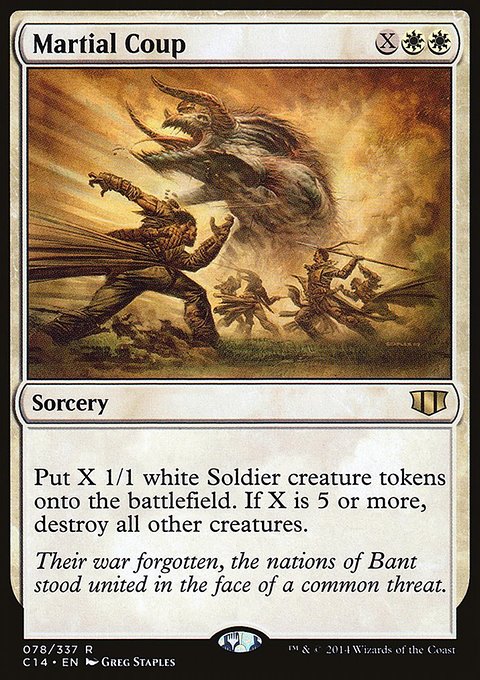 Martial Coup, Commander 2014 #78, Magic: The Gathering card