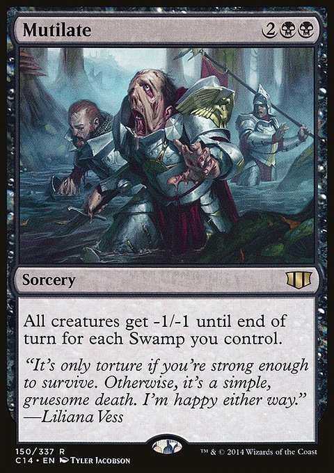 Mutilate, Commander 2014 #150, Magic: The Gathering card