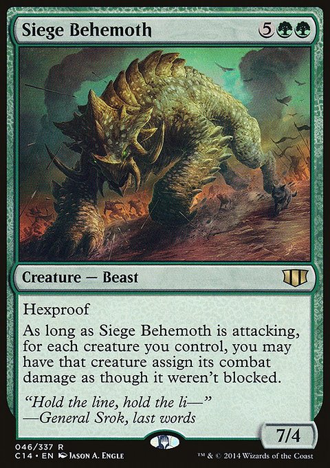 Siege Behemoth, Commander 2014 #46, Magic: The Gathering card