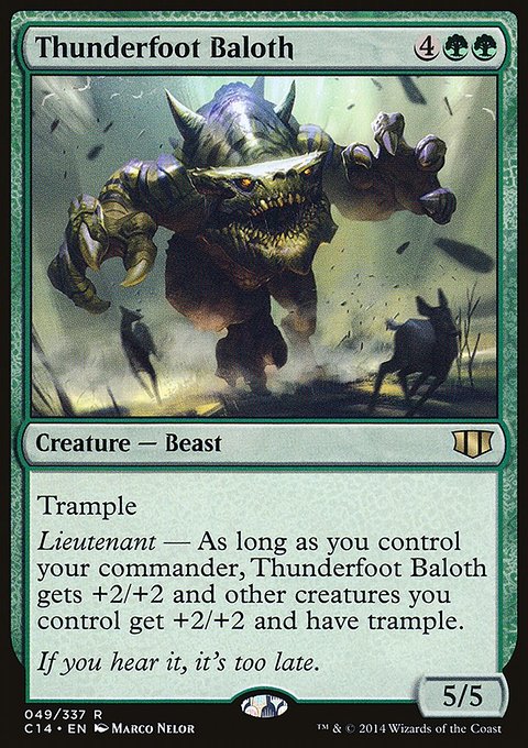 Thunderfoot Baloth, Commander 2014 #49, Magic: The Gathering card