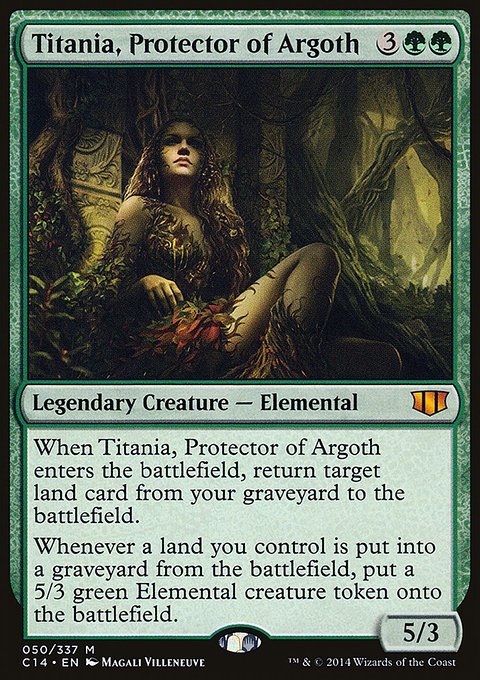Titania, Protector of Argoth, Commander 2014 #50, Magic: The Gathering card