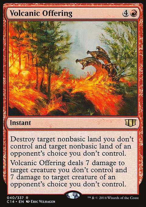 Volcanic Offering, Commander 2014 #40, Magic: The Gathering card