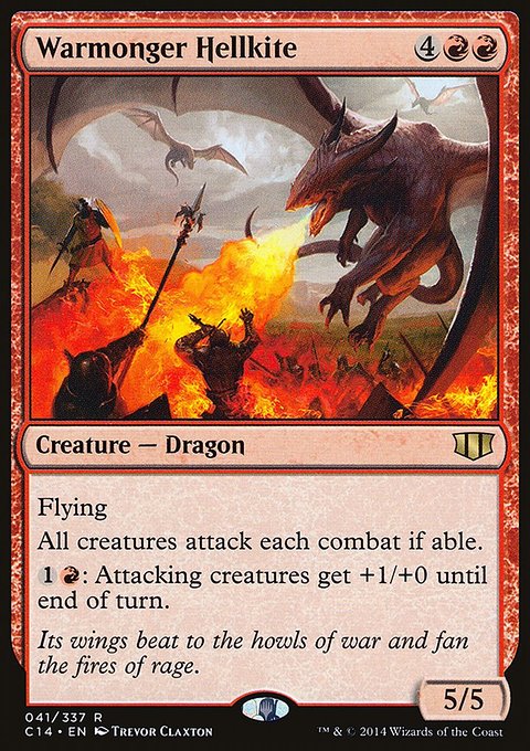 Warmonger Hellkite, Commander 2014 #41, Magic: The Gathering card