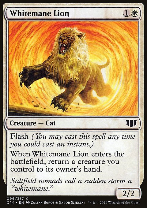 Whitemane Lion, Commander 2014 #96, Magic: The Gathering card