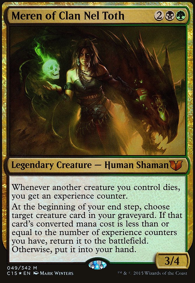 Meren of Clan Nel Toth, Commander 2015 Oversized #49, Magic: The Gathering card