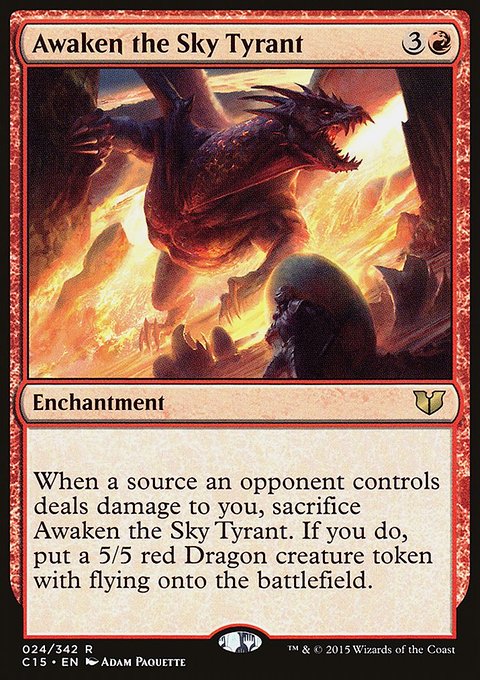 Awaken the Sky Tyrant, Commander 2015 #24, Magic: The Gathering card