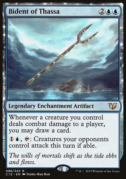 Bident of Thassa, Commander 2015 #86, Magic: The Gathering card