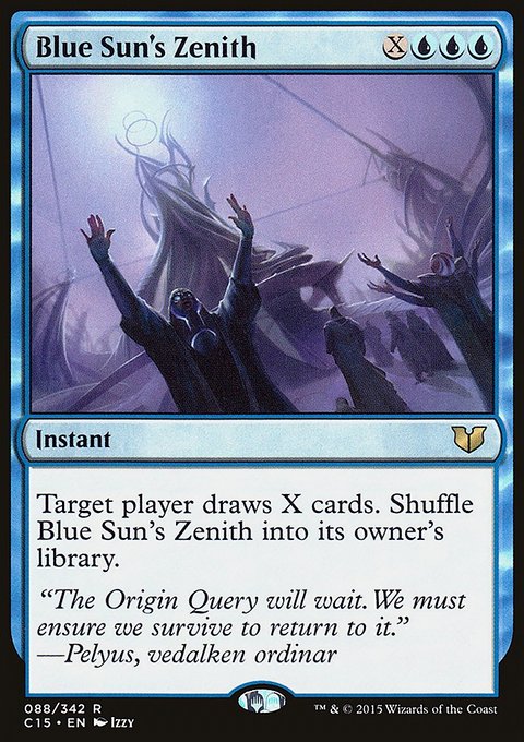 Blue Sun's Zenith, Commander 2015 #88, Magic: The Gathering card