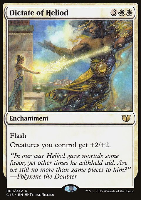 Dictate of Heliod, Commander 2015 #68, Magic: The Gathering card