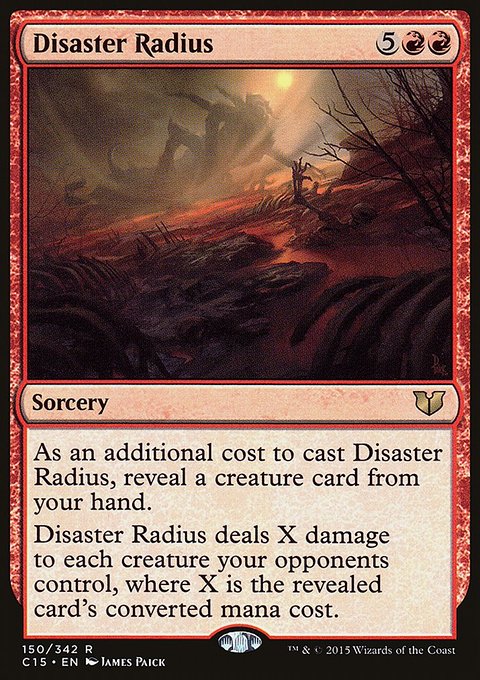 Disaster Radius, Commander 2015 #150, Magic: The Gathering card