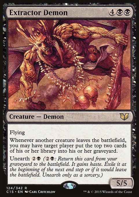 Extractor Demon, Commander 2015 #124, Magic: The Gathering card